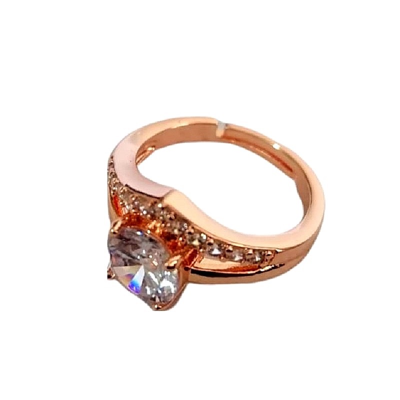 Anillo Unico El Mexico QSF en Chapa de Oro Rosa Ajustable SWAROVSKI ELEMENTS INCLUYE DE REGALO ARETES DIAMOND Y CAJA PARA REGALO