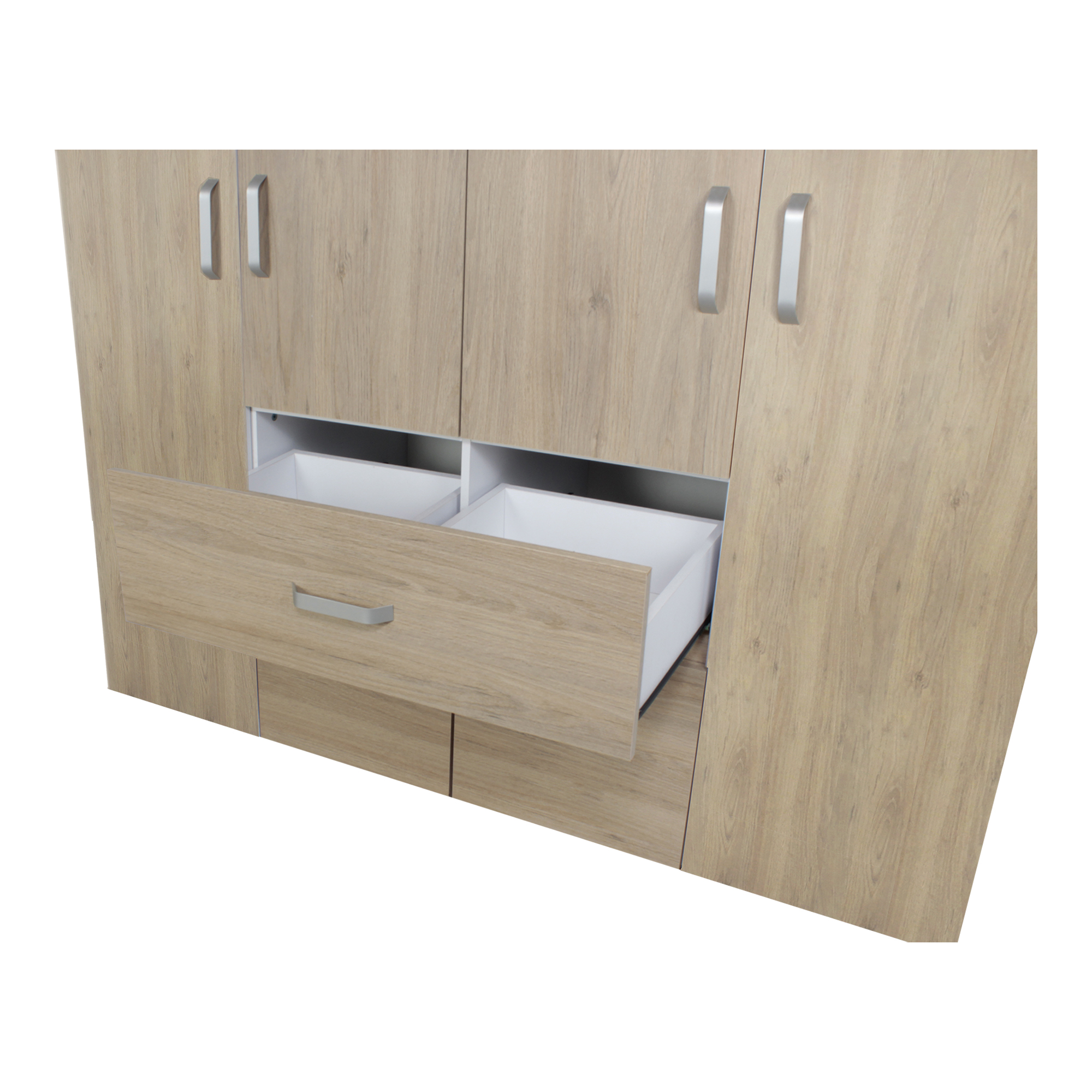 Ropero Armario Bonn 180 Maderkit Color Blanco/rovere 