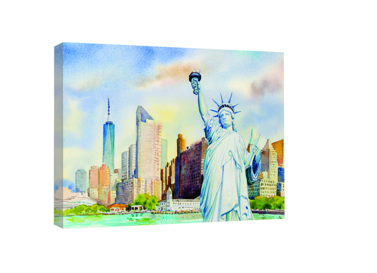 Cuadro Decorativo Nueva York Estatua De La Libertad 40x60 Cm