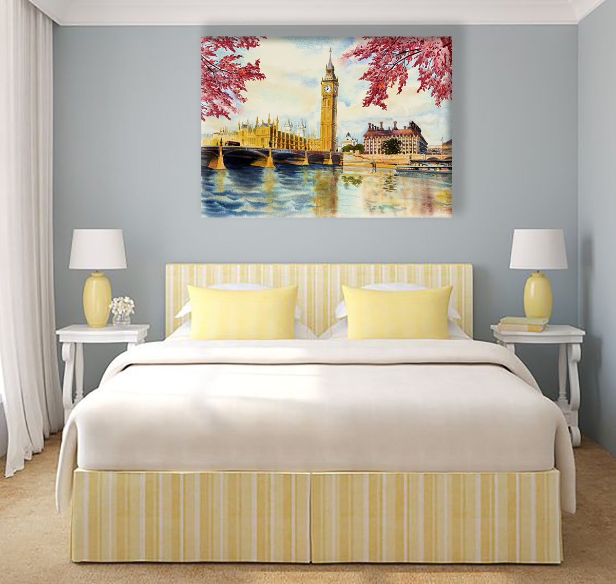 Cuadro Decorativo Canvas Londres Big Ben Paisaje Reloj 40x60