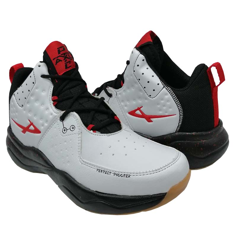 Tenis Pontiac 6125 Blanco Rojo Hombre Basket Ejercicio Bota
