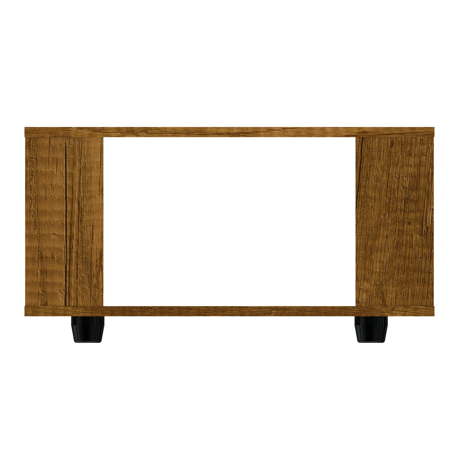 Mesa De Centro Maderkit Con Vidrio Color Caramelo 