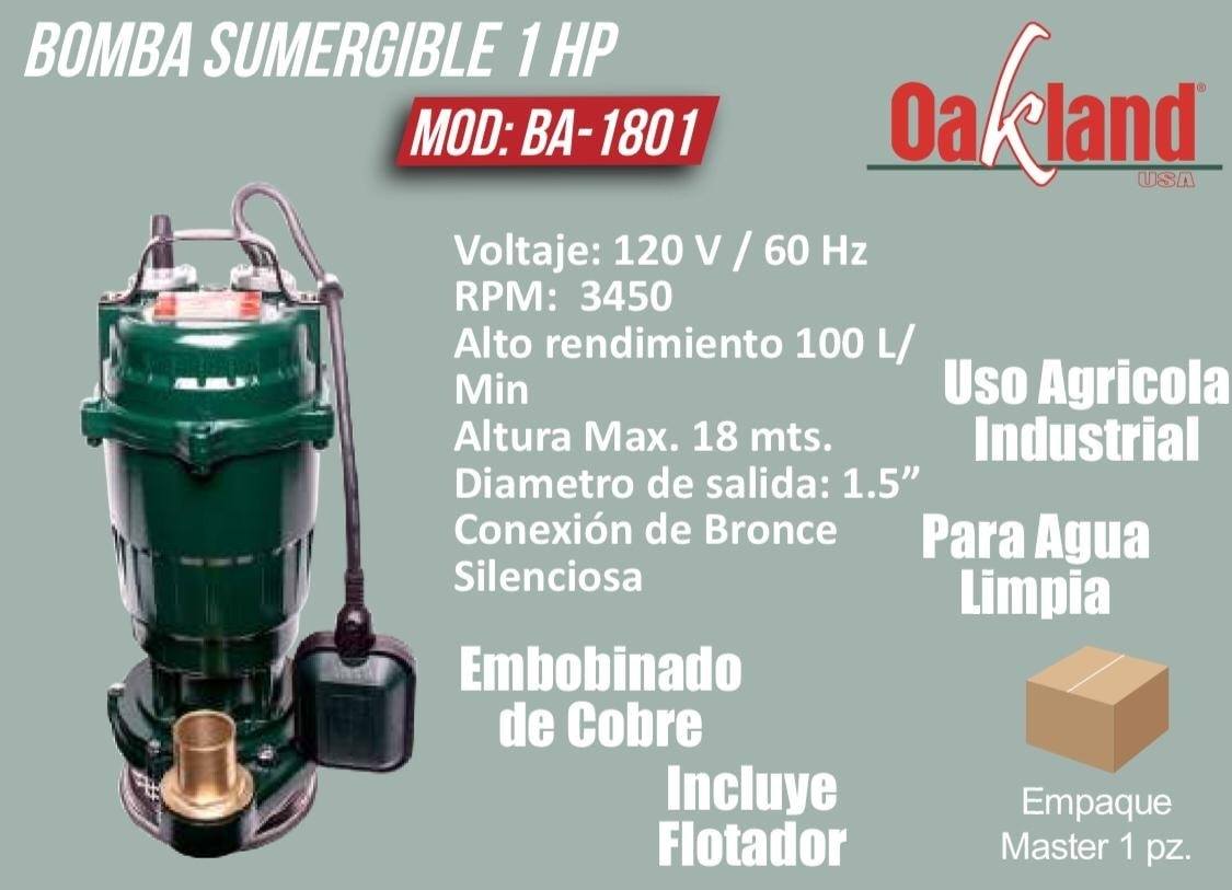 Bomba Sumergible Para Pozo Profund Oakland