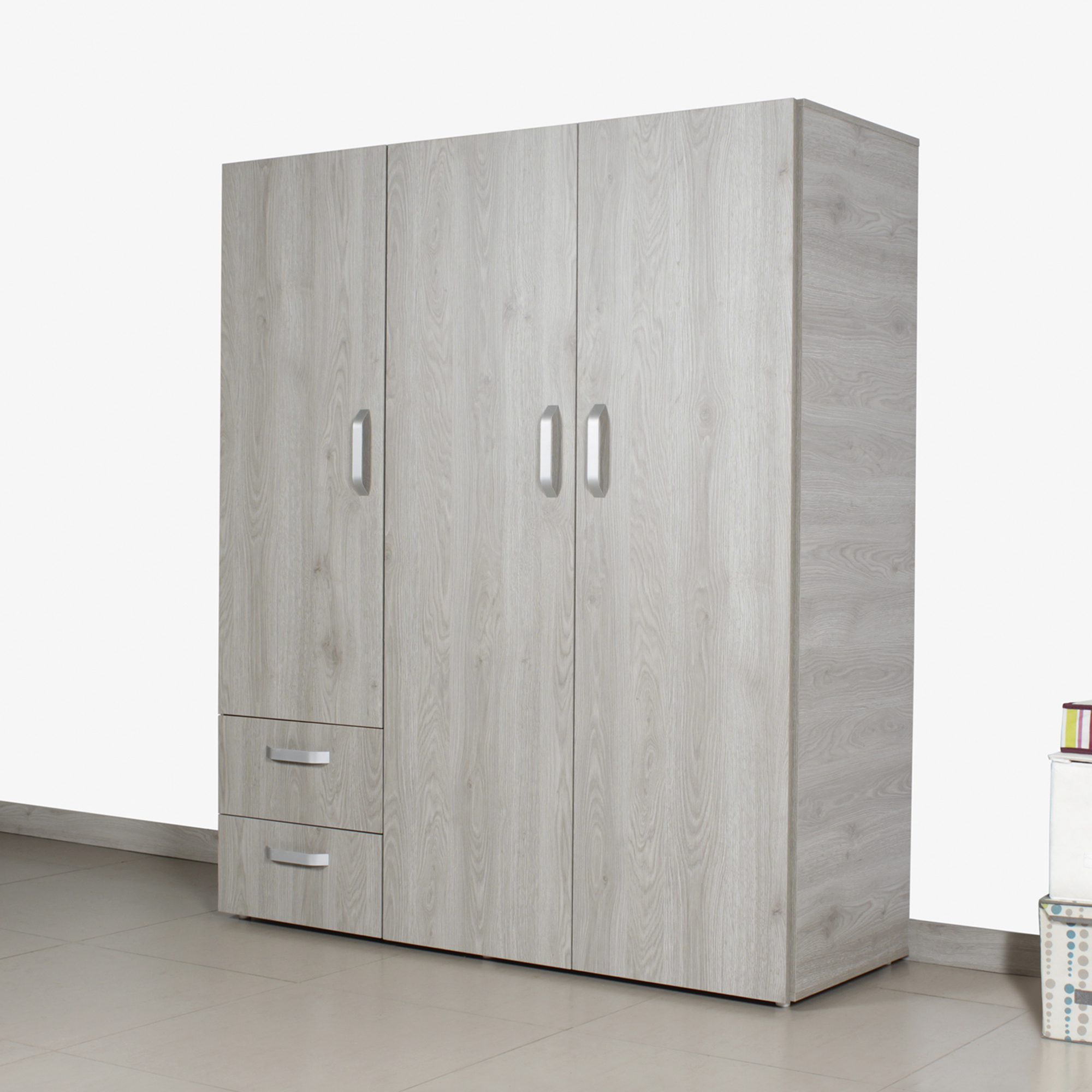 Ropero Armario Linz 140 Maderkit Color Ceniza 