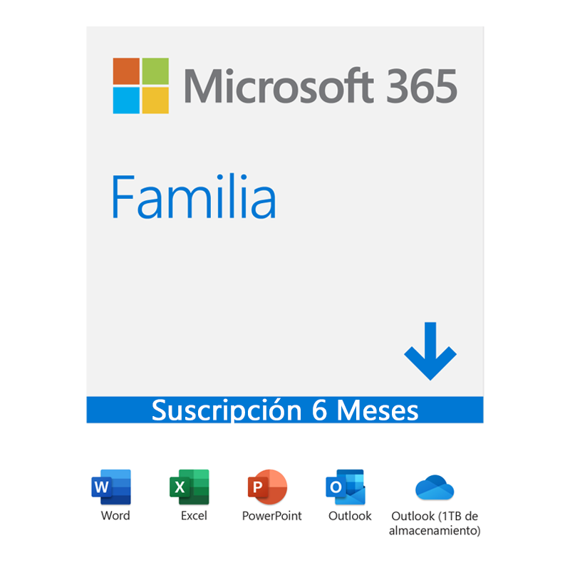 MICROSOFT OFFICE 365 FAMILIA 5 USUARIO 6 MESES PARA WINDOWS Y MAC, EN ...