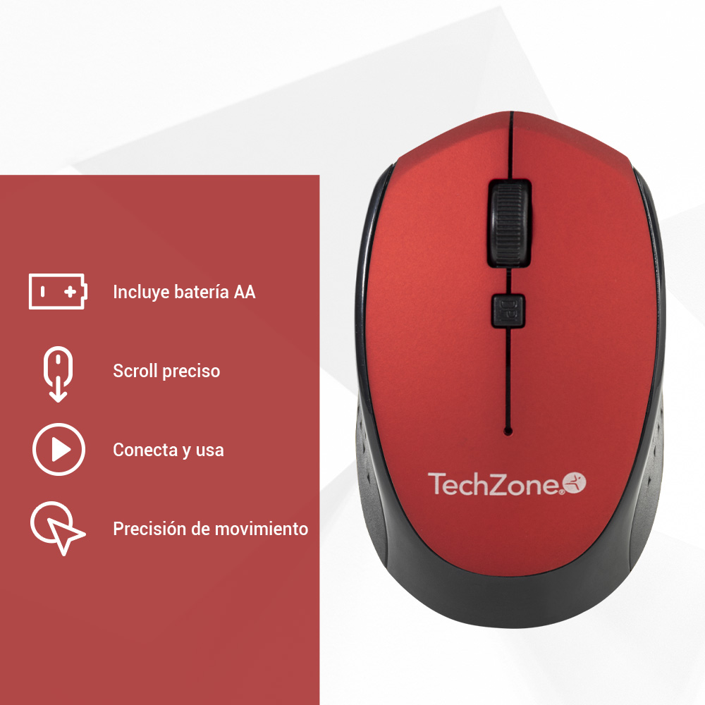 Mouse Óptico TechZone Inalámbrico