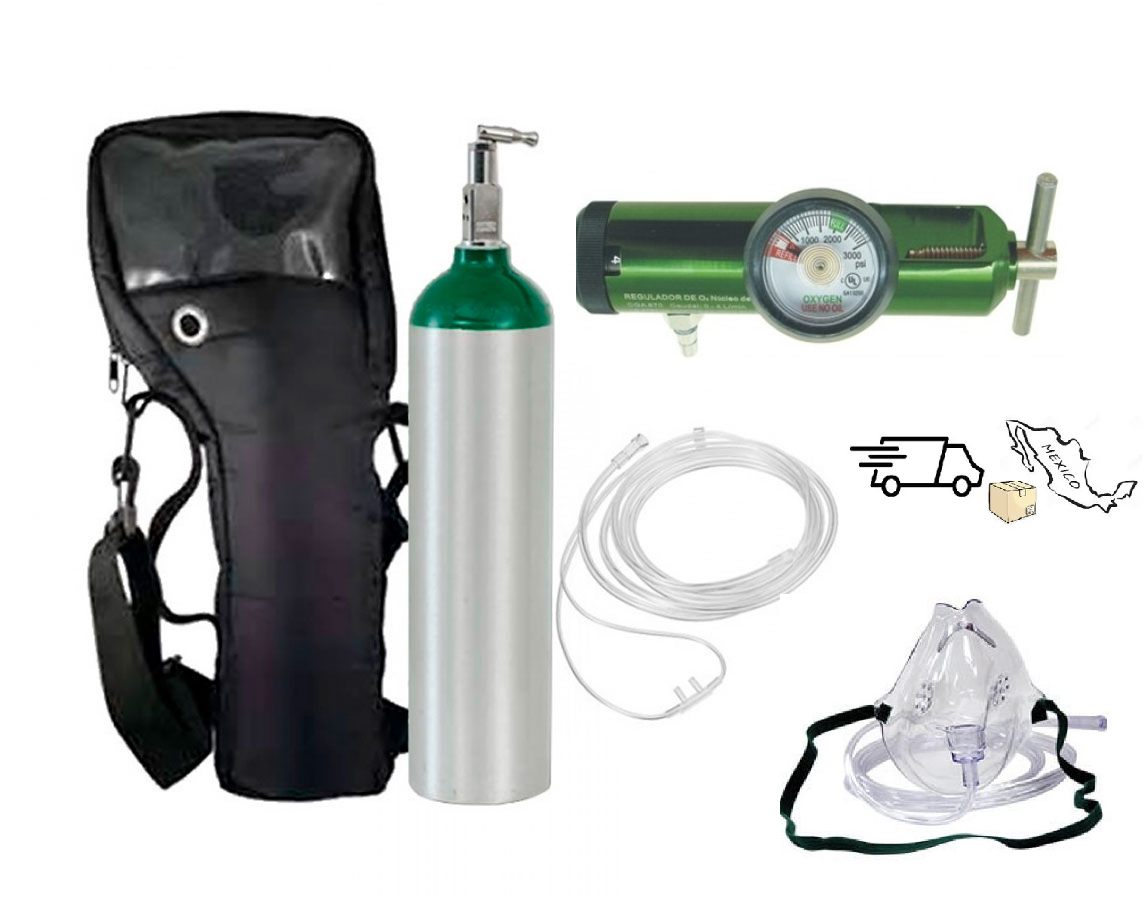 Tanque De Oxigeno 425 Litros Portatil Con Mochila Vacio