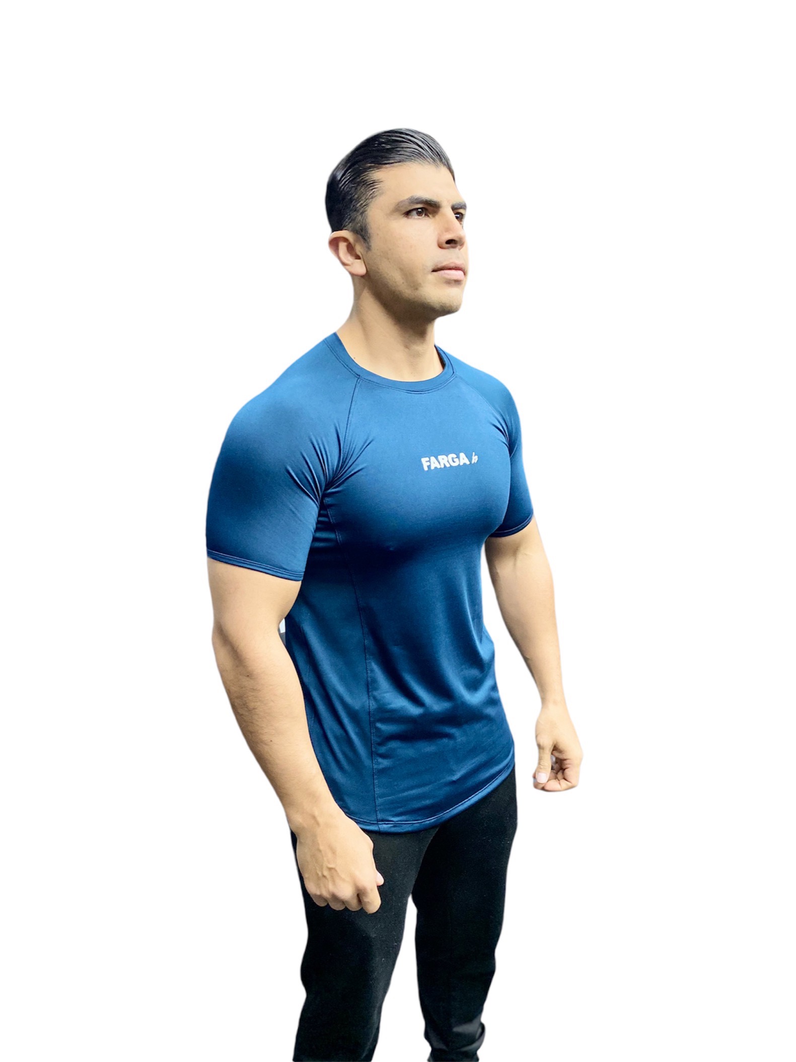 PLAYERA AZUL PARA HOMBRE FARGA SPORT SPANDEX