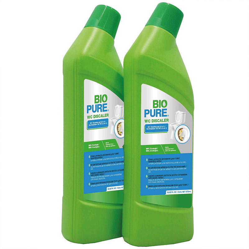Biopure - Kit Gel limpiador de WC 2 en 1-100% ecológico (1.95 litros).