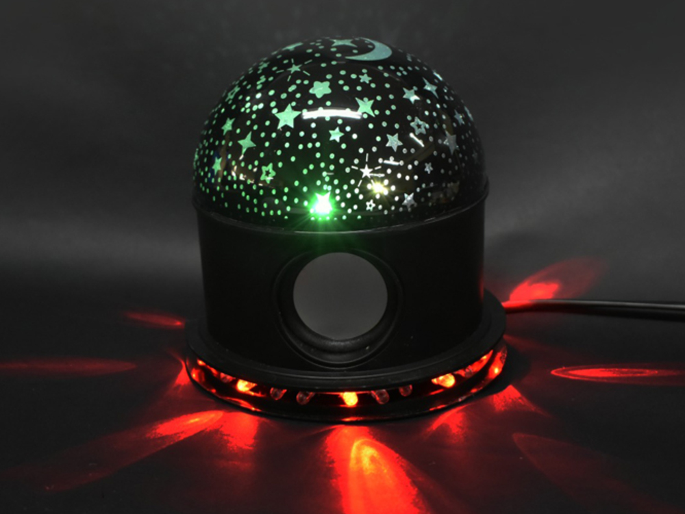 Bocina Bluetooth Inteligente Con Control Proyector Rgb Luces De Colores 