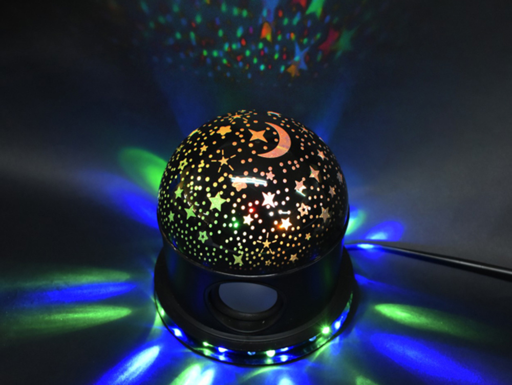 Bocina Bluetooth Inteligente Con Control Proyector Rgb Luces De Colores 