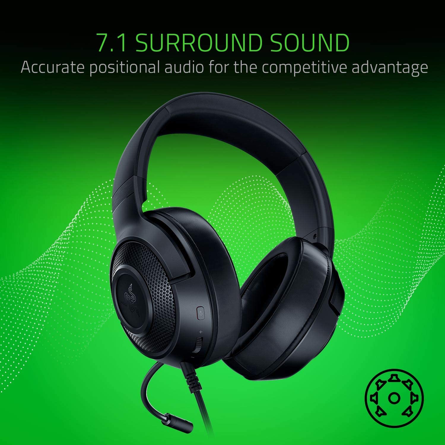 Audífonos Gamer Razer Kraken X Lite Black