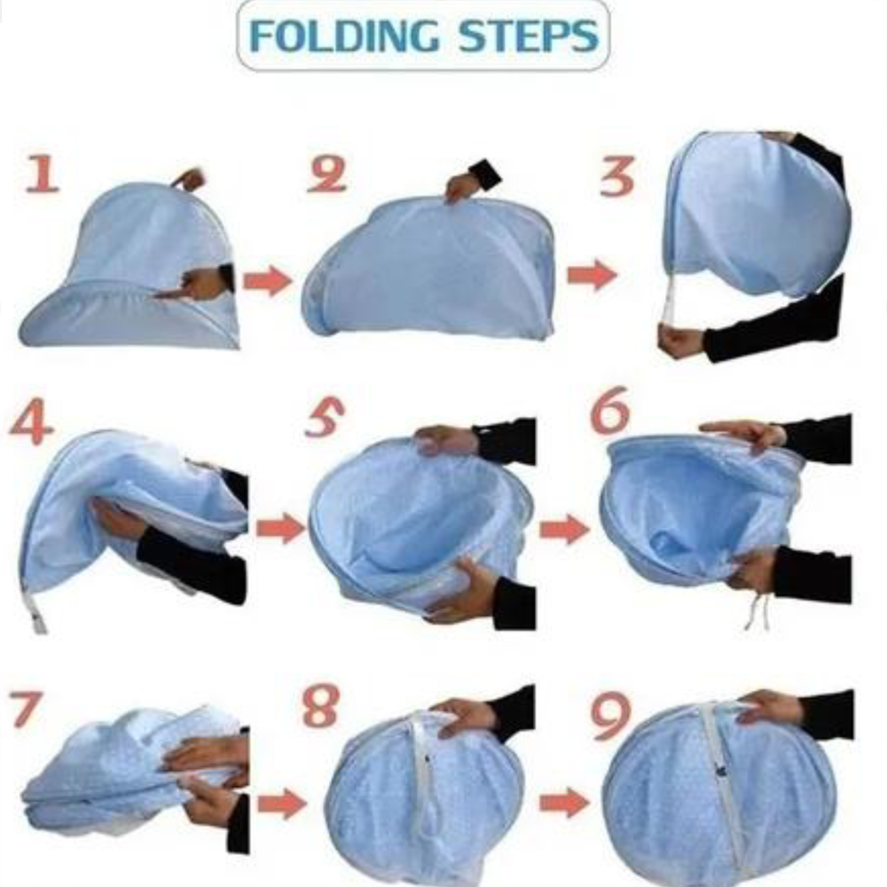 Moisés azul Plegable Portátil Mosquitero para Bebe de viaje con Colchon 