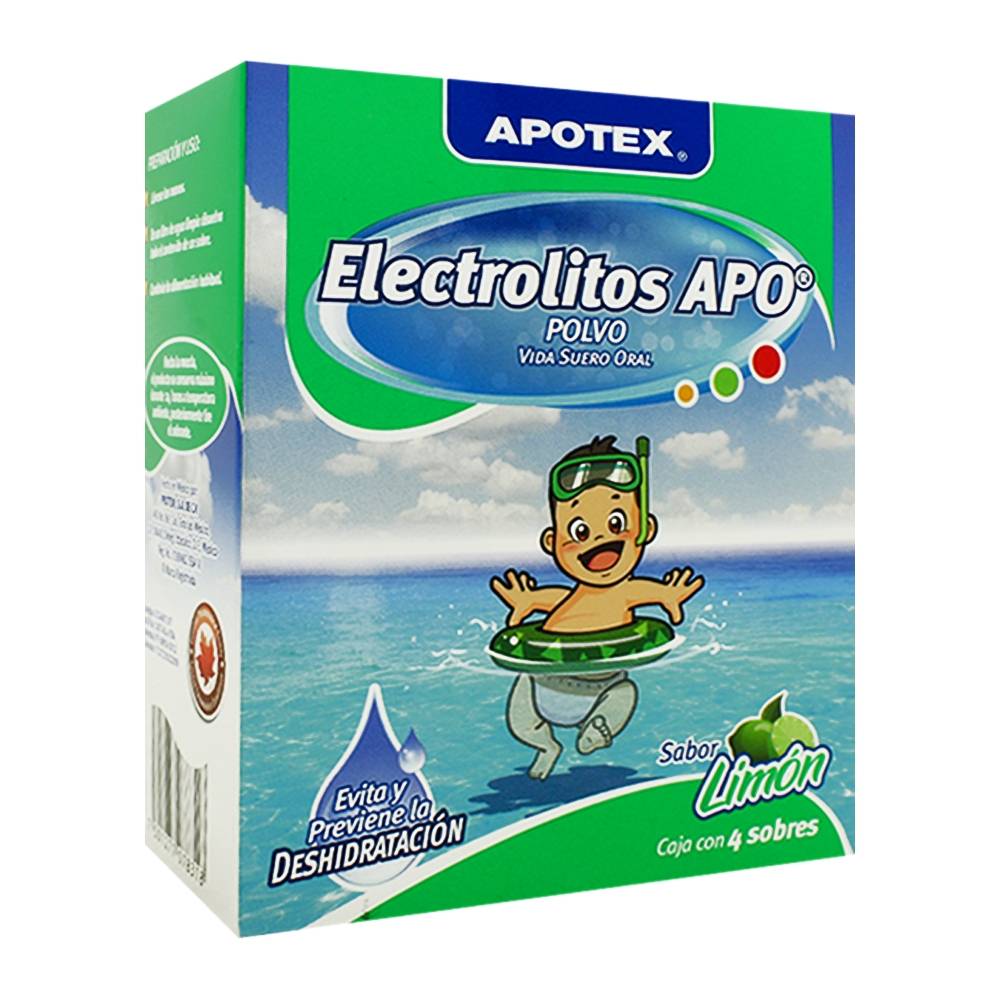 Electrolitos orales, caja C/4 sobres de  28.3g
