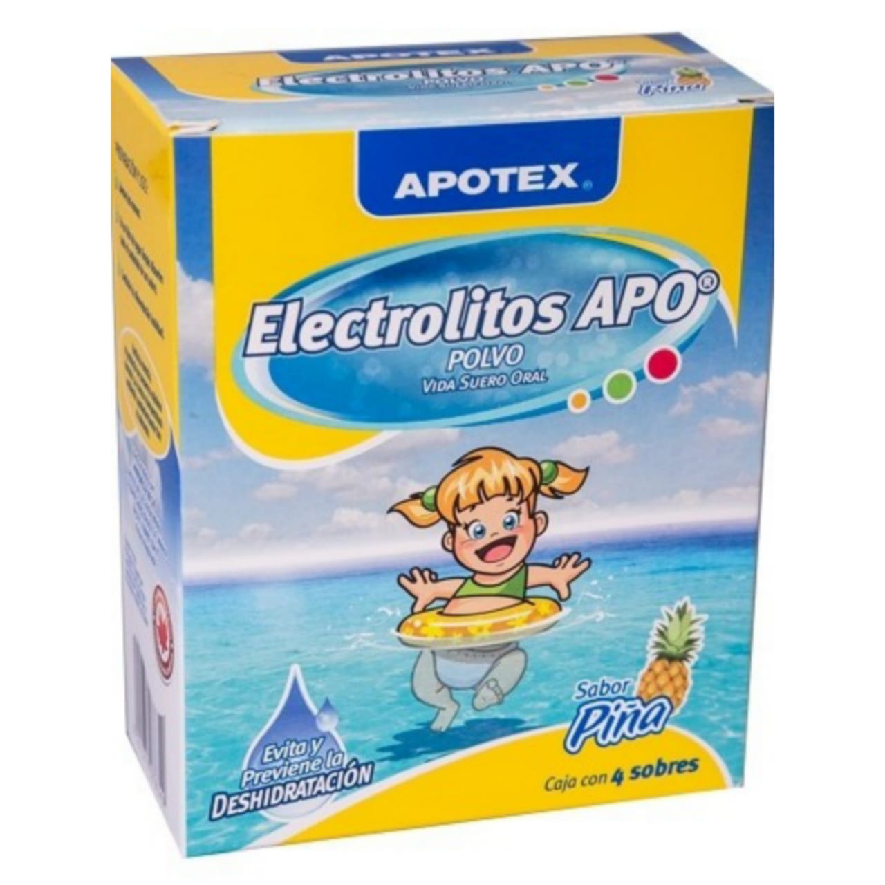 Electrolitos orales, caja C/4 sobres de  28.3g