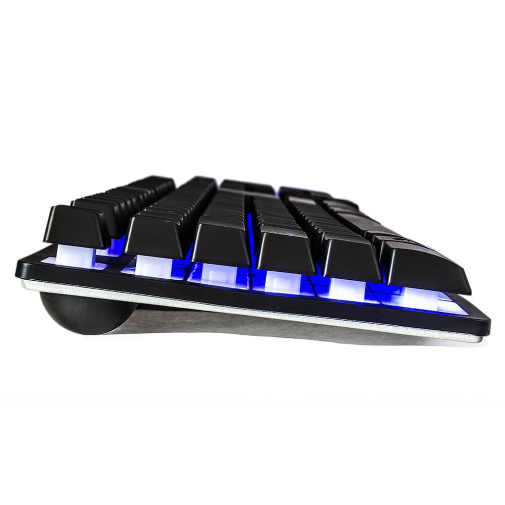 Teclado Vorago KB-502 Multimedia Iluminado RGB USB Color Negro