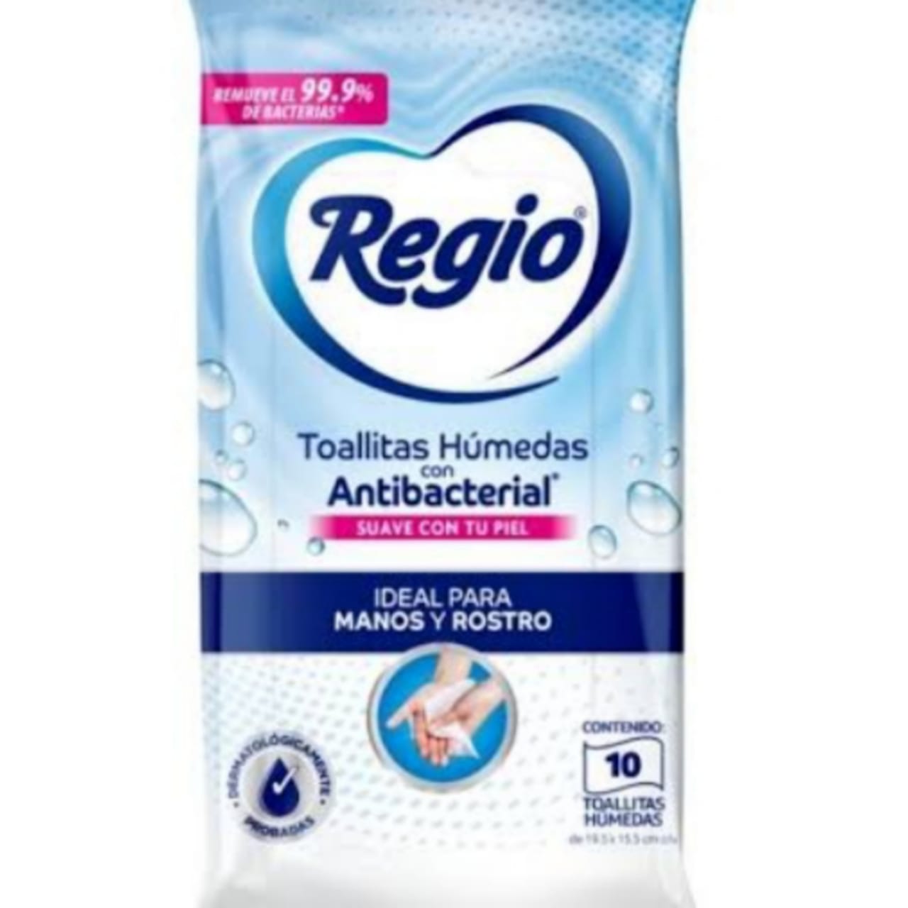 Toallas Húmedas Con Antibacterial, Cont. 10 Toallitas (3 paquetes)