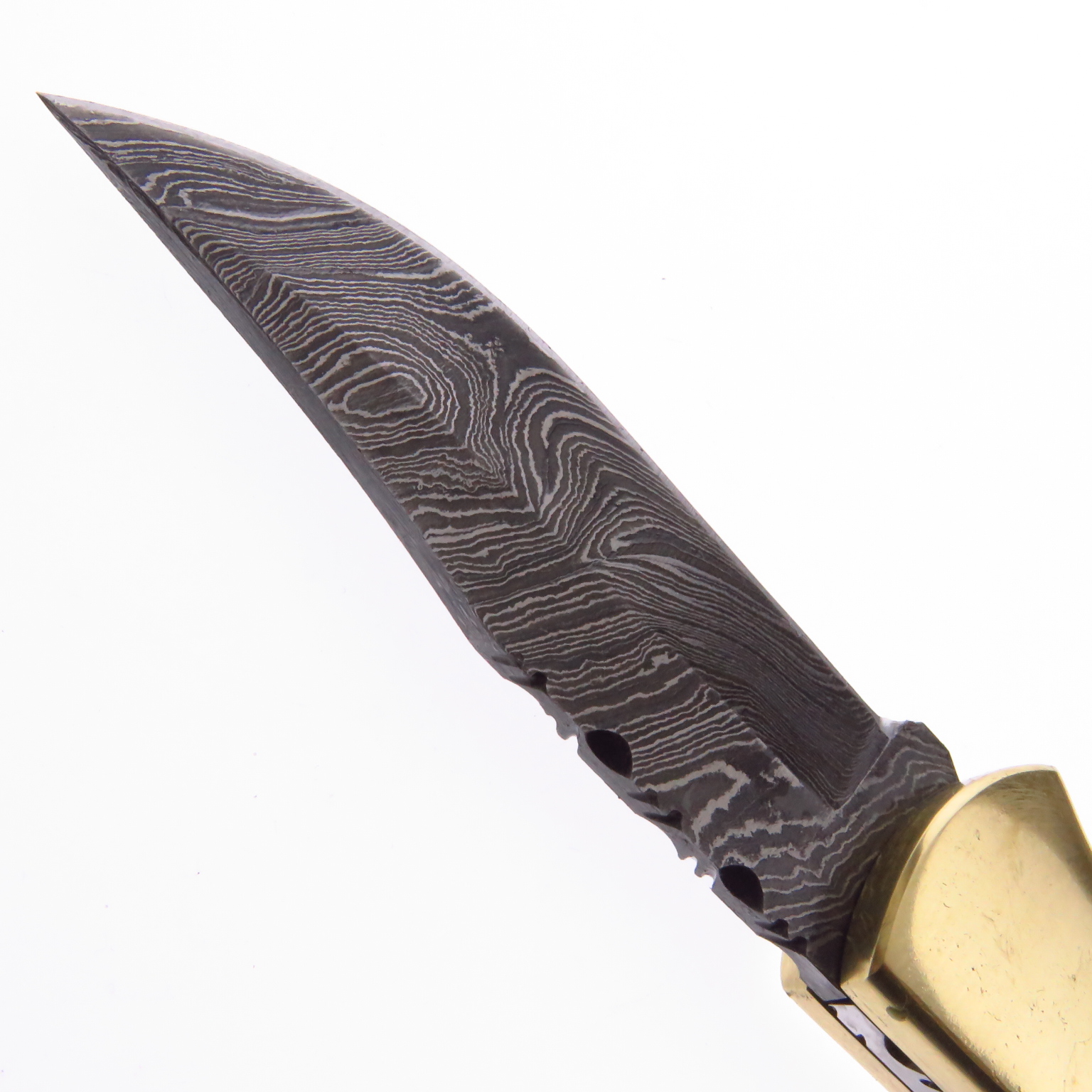 Dm1162Sg Dm Navaja De Caceria Acero Damasco Asta De Venado.