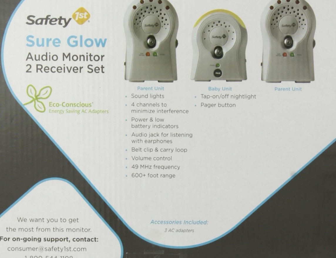 Safety 1st Monitor Audio Con Luces/2 Receptores