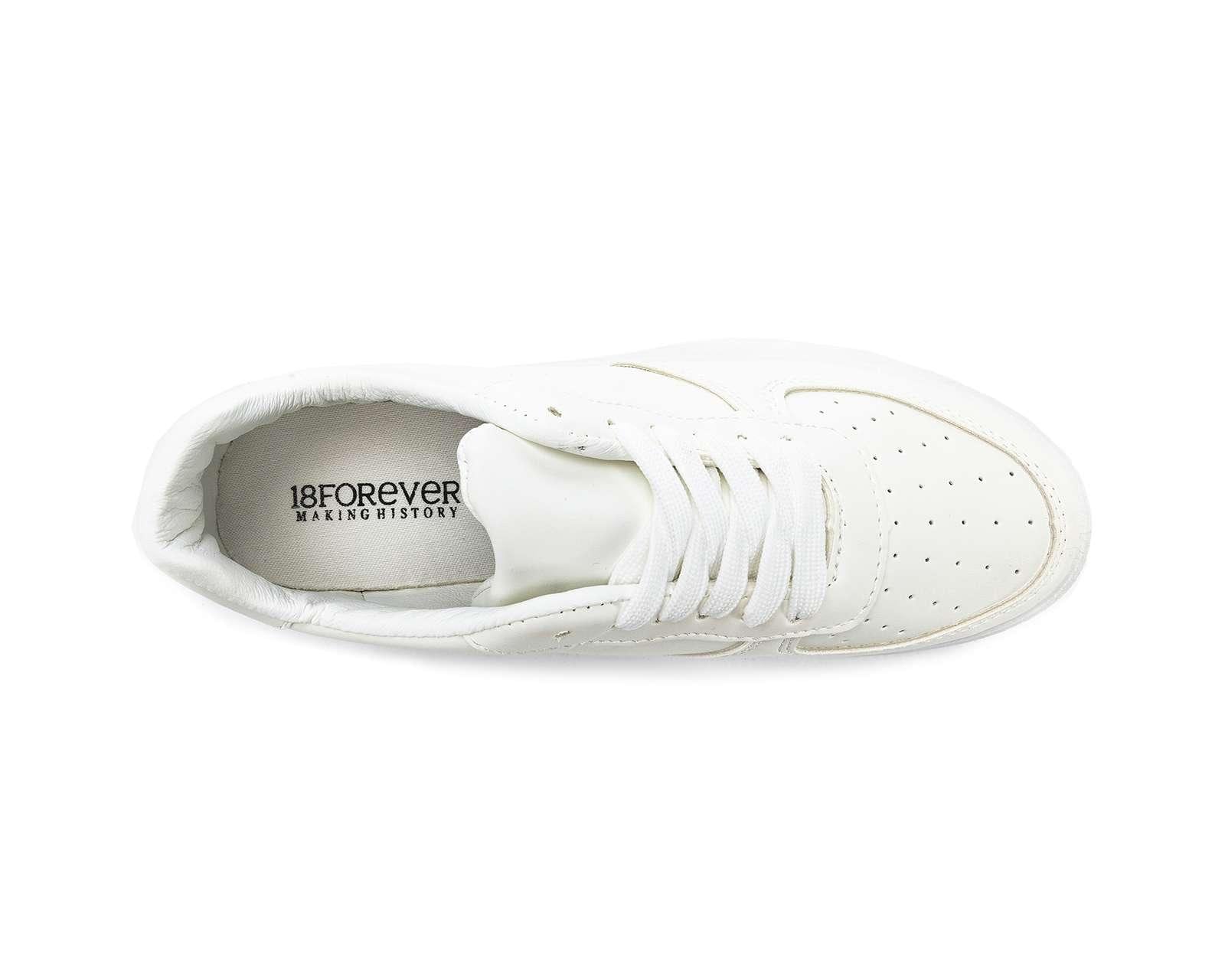 Tenis Casuales Color Blanco Marca18 Forever para Mujer