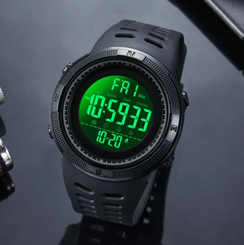 Reloj Digital Skmei 1251 Deportivo Negro Contra Agua