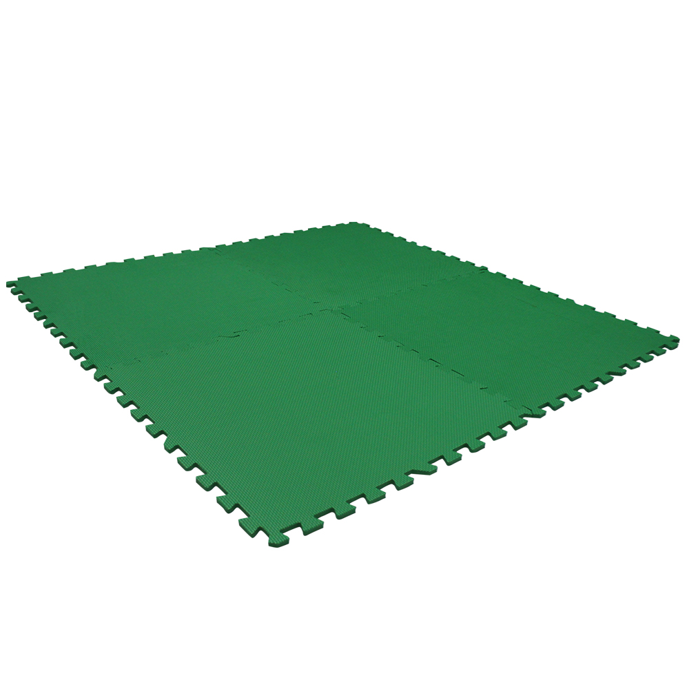 Piso Tatami Suela De Eva Foam Tipo Puzzle Set 4 Piezas Color Verde