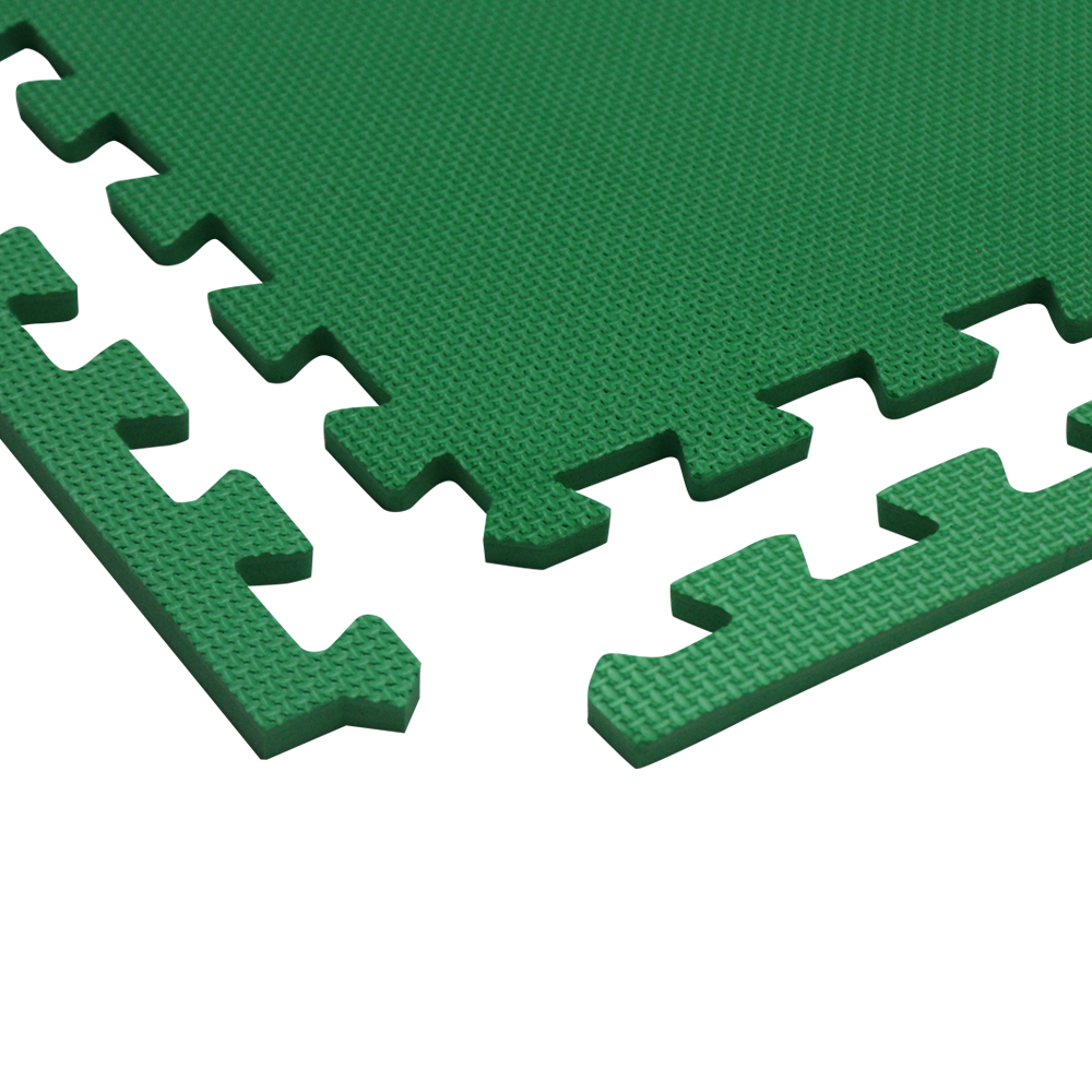 Piso Tatami Suela De Eva Foam Tipo Puzzle Set 4 Piezas Color Verde