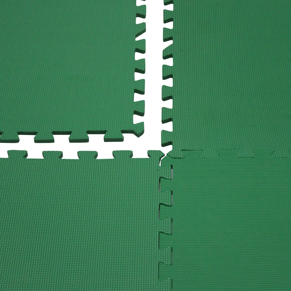 Piso Tatami Suela De Eva Foam Tipo Puzzle Set 4 Piezas Color Verde