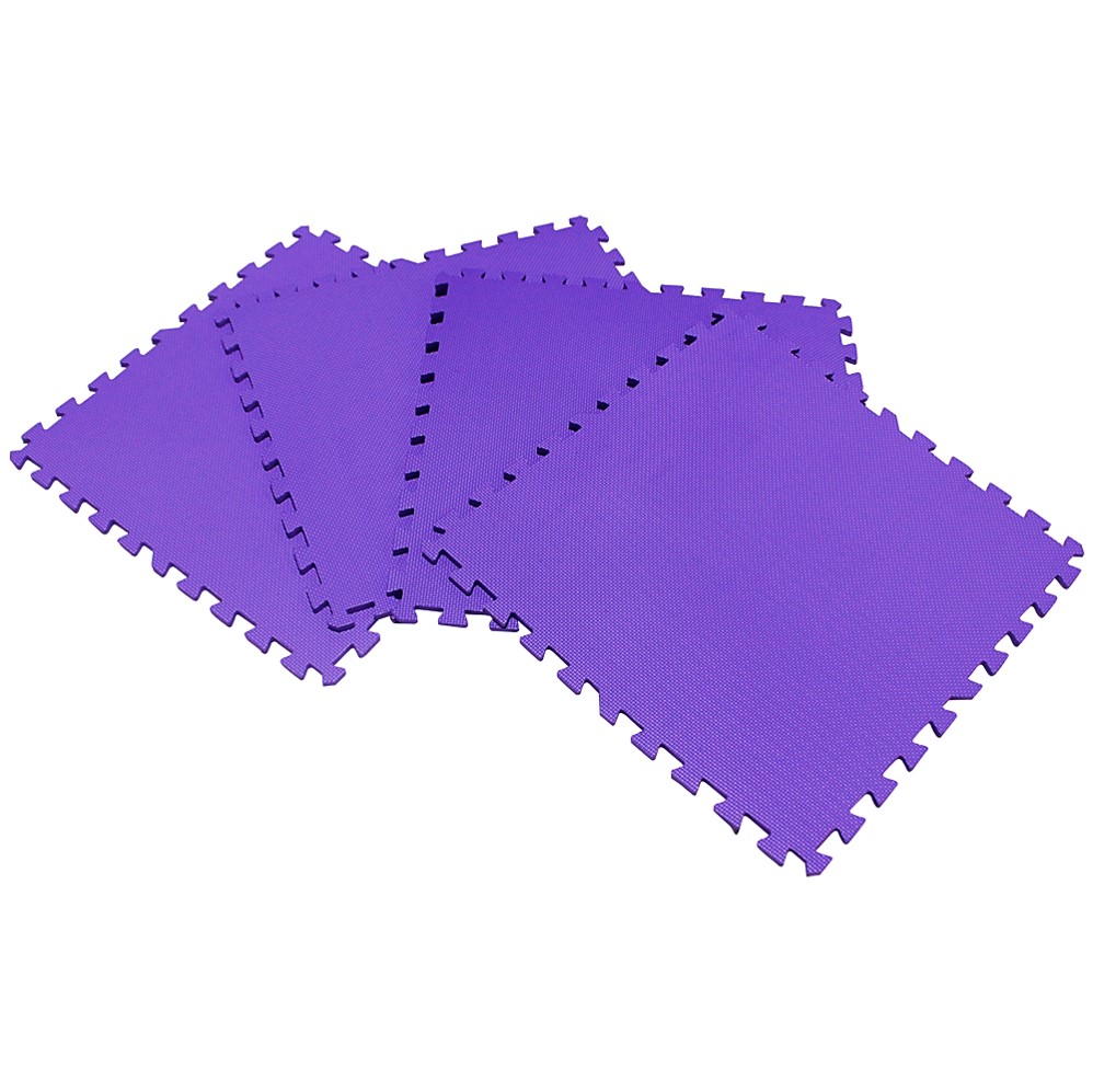 Piso Tatami Suela De Eva Foam Tipo Puzzle Set 4 Piezas Color Morado