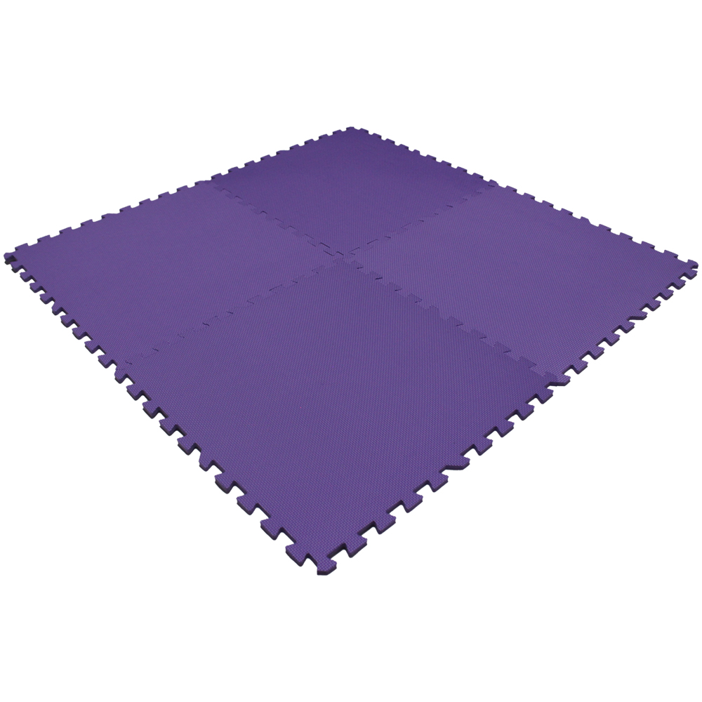 Piso Tatami Suela De Eva Foam Tipo Puzzle Set 4 Piezas Color Morado