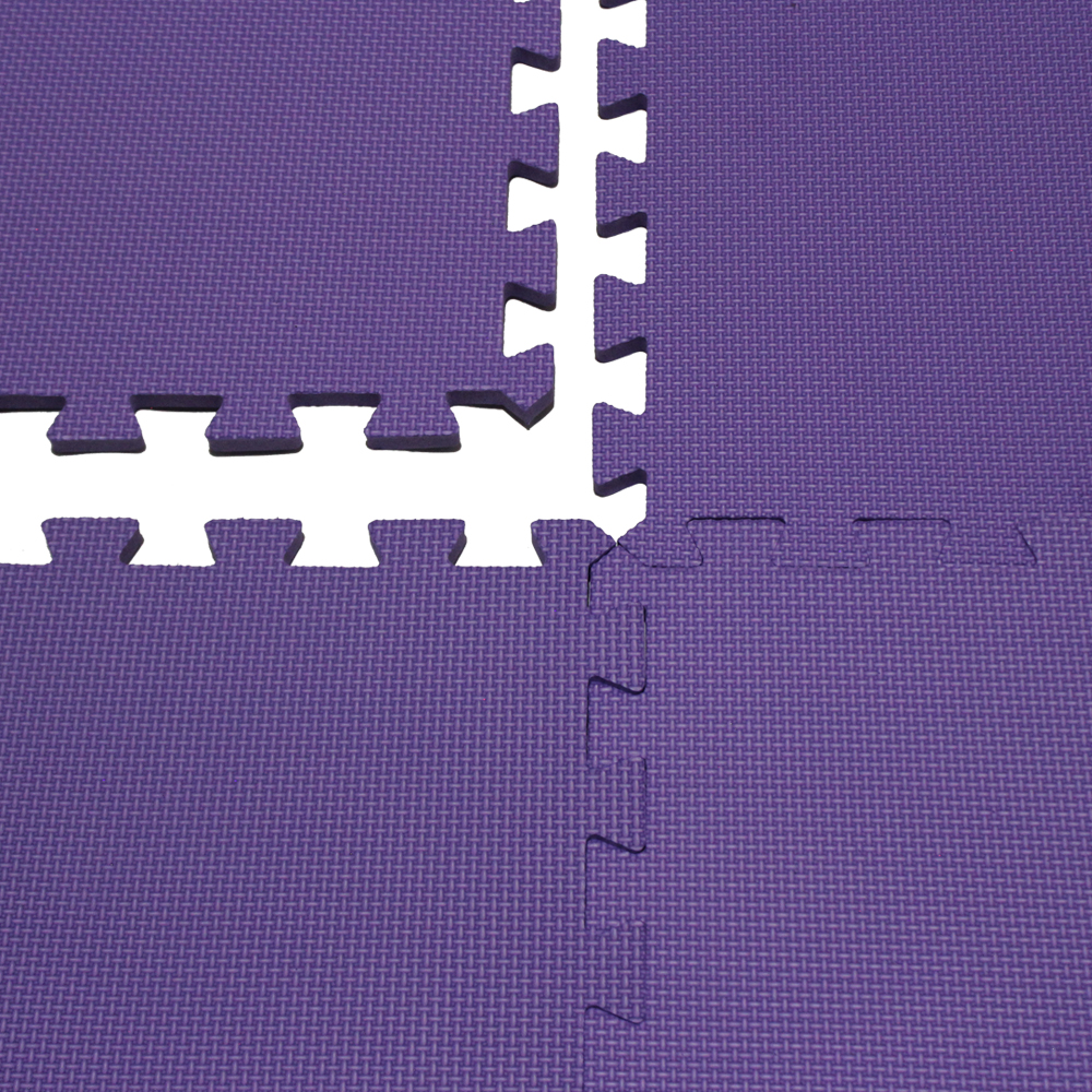 Piso Tatami Suela De Eva Foam Tipo Puzzle Set 4 Piezas Color Morado