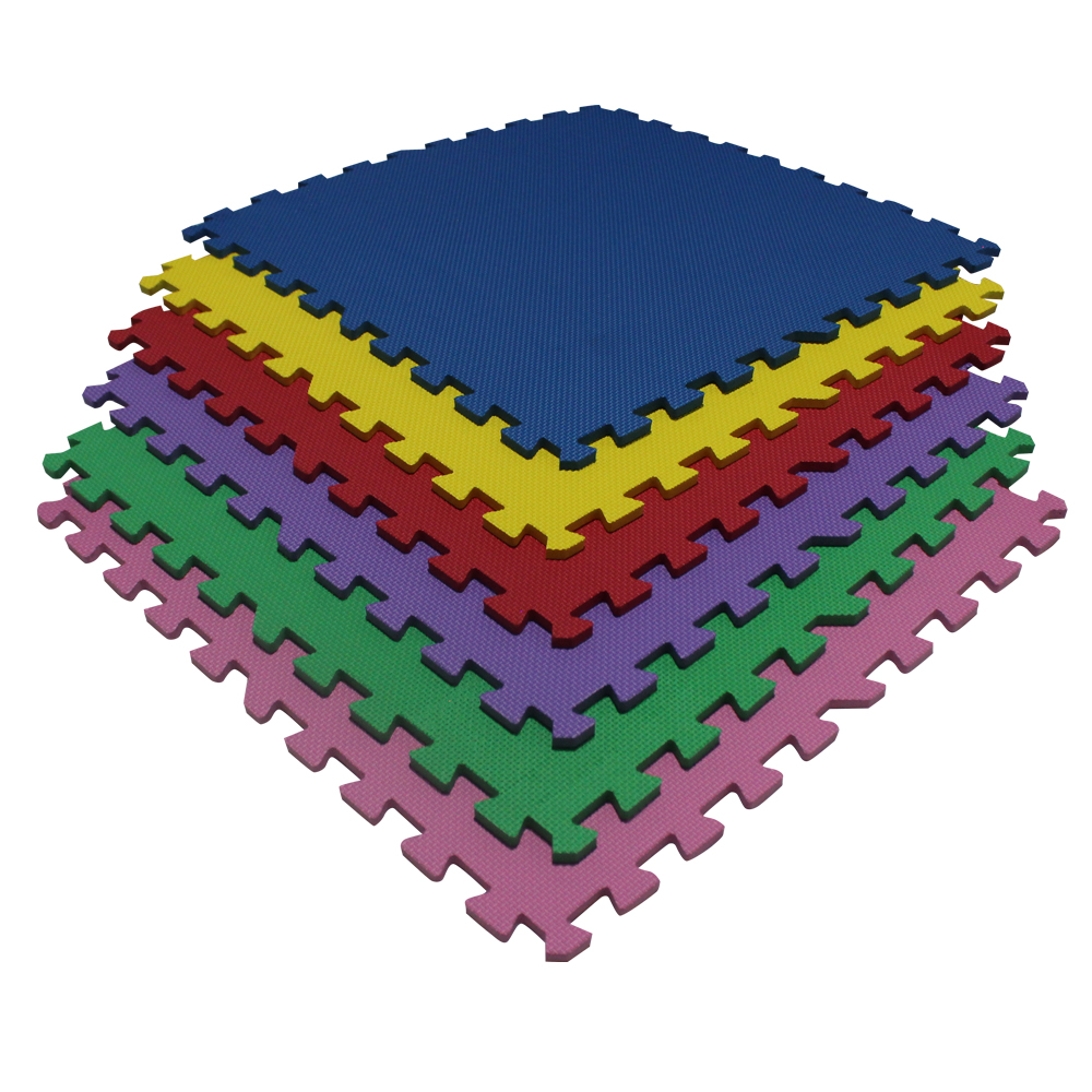 Piso Tatami Suela De Eva Foam Tipo Puzzle set de 6 piezas Tapete Ejercicio Multicolor