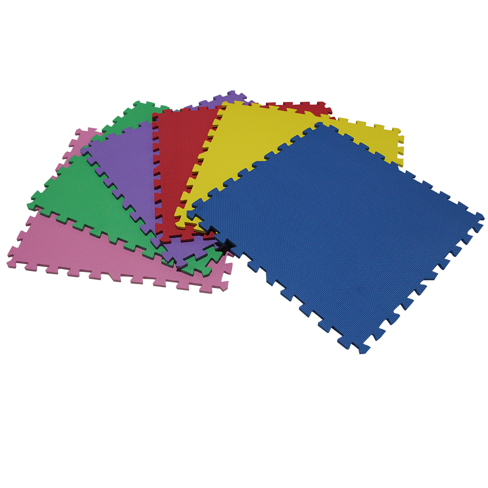 Piso Tatami Suela De Eva Foam Tipo Puzzle set de 6 piezas Tapete Ejercicio Multicolor