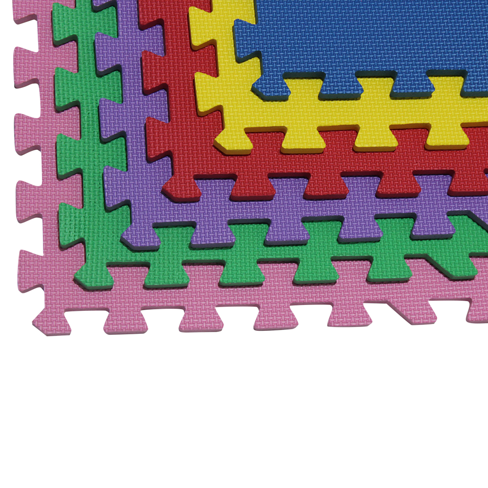 Piso Tatami Suela De Eva Foam Tipo Puzzle set de 6 piezas Tapete Ejercicio Multicolor
