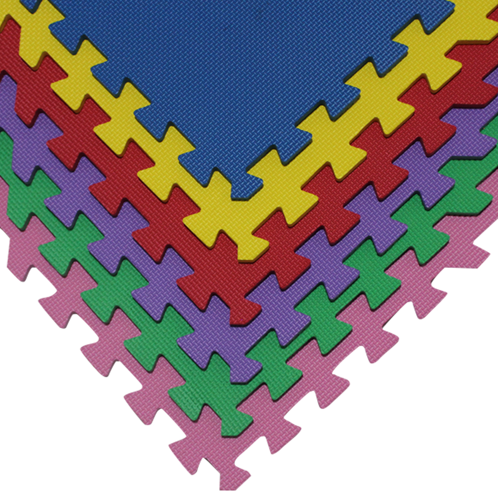 Piso Tatami Suela De Eva Foam Tipo Puzzle set de 6 piezas Tapete Ejercicio Multicolor