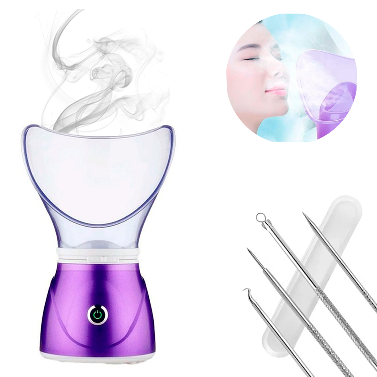 Removedores De Puntos Negros Espinillas,Vaporera Facial Mas Utensilios