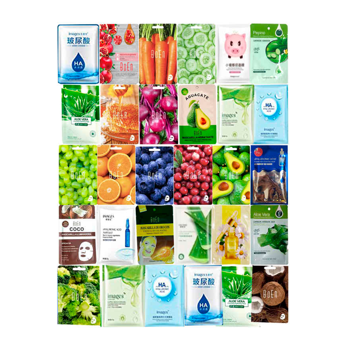 Mascarillas, Colágeno, Vaporizador Facial Spa, Removedor De Puntos Negros, Set Limpieza Y Cuidado Facial