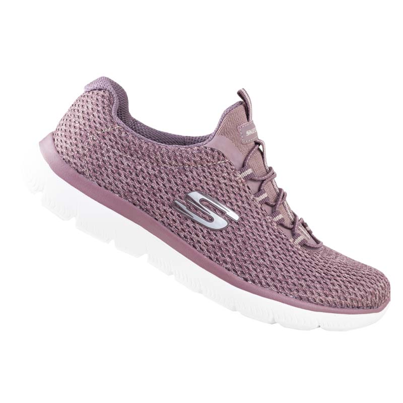 TENIS COMODOS PARA MUJER SKECHERS MEMORY FOAM 12986 MAUVE