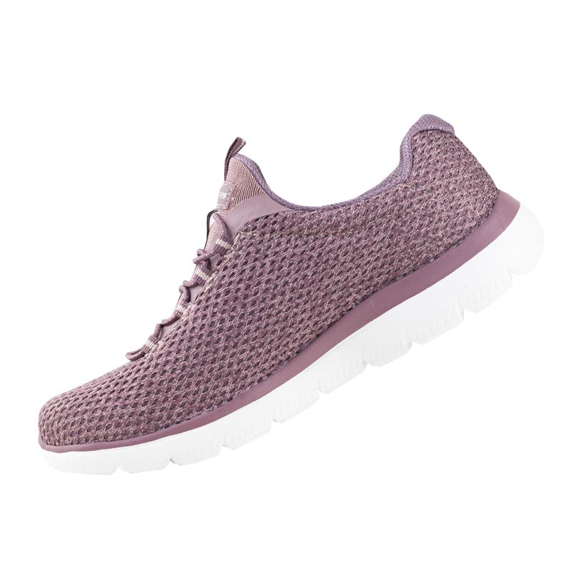 TENIS COMODOS PARA MUJER SKECHERS MEMORY FOAM 12986 MAUVE