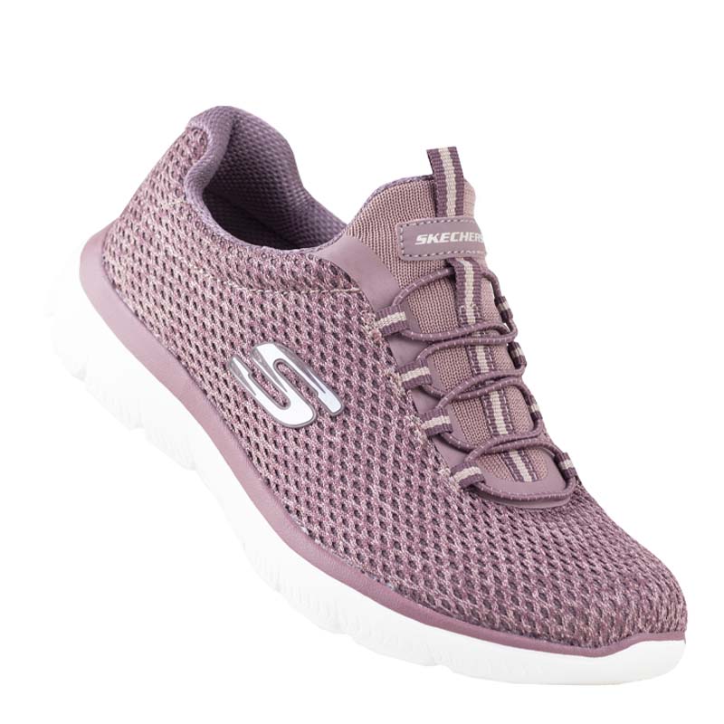 TENIS COMODOS PARA MUJER SKECHERS MEMORY FOAM 12986 MAUVE