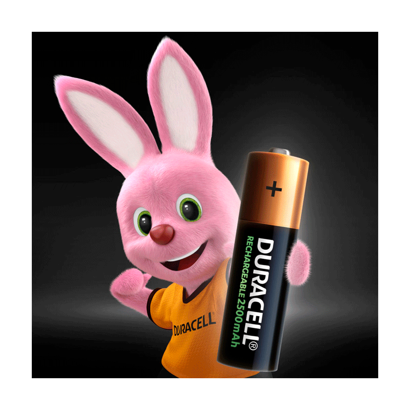 Cargador Duracell Baterias 4 Aa 2500mah Recargable + 8 Pilas AA