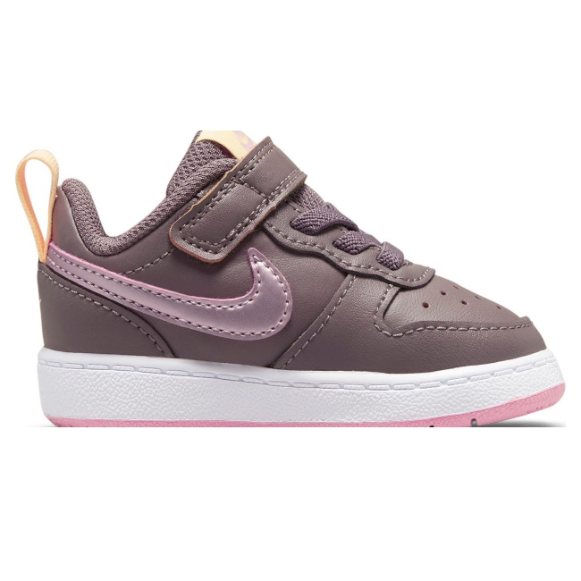 TENIS DE BEBE COURT BOROUGH LOW 2 MORADO-GRIS BQ 5453-200 ORIGINALES
