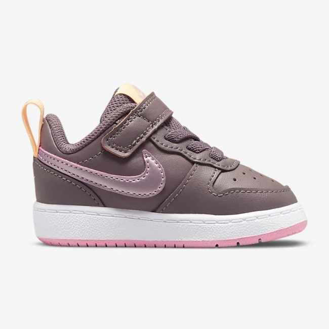 TENIS DE BEBE COURT BOROUGH LOW 2 MORADO-GRIS BQ 5453-200 ORIGINALES