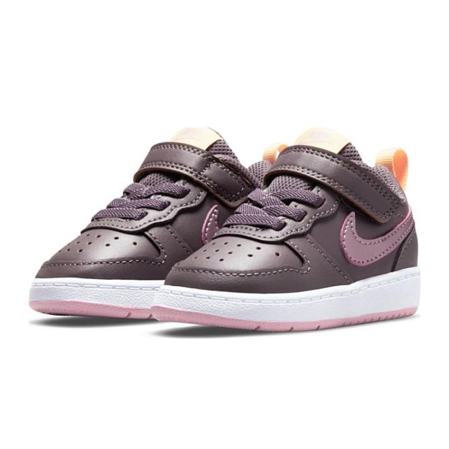 TENIS DE BEBE COURT BOROUGH LOW 2 MORADO-GRIS BQ 5453-200 ORIGINALES