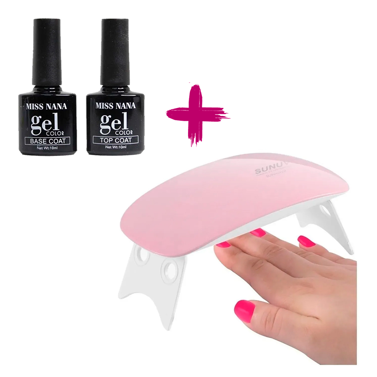 Lámpara UVLED SUN MINI Mas Base Y Top Para Esmaltes Manicura
