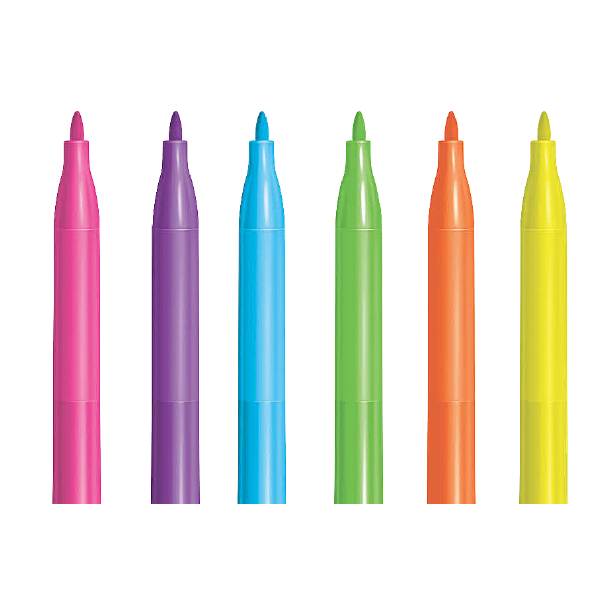 Set Con 6 Plumones Faber Castell Fiesta Color Neon	