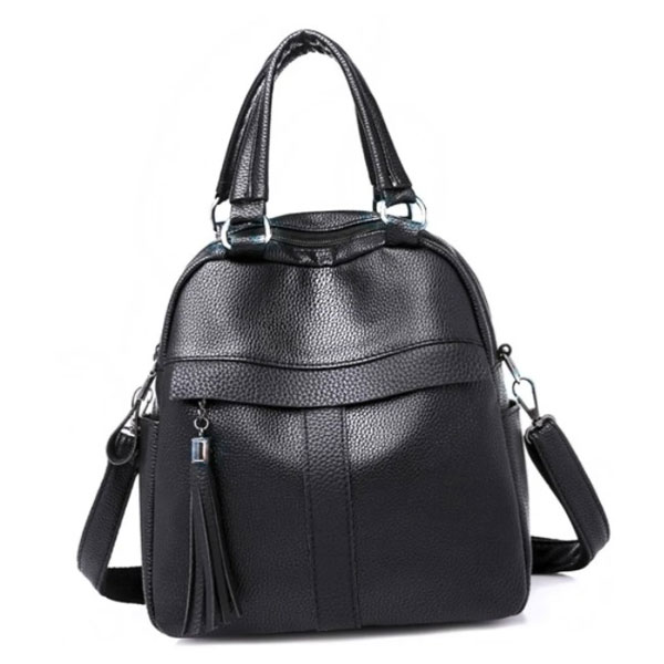 Zen Zen Bolsa Mochila Para Dama De Material Tipo Piel Versátil Con Tirantes Para Usar Como Mochila O Como Bolso Escolar Casual