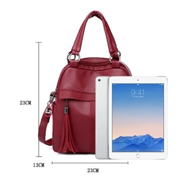 Zen Zen Bolsa Mochila Para Dama De Material Tipo Piel Versátil Con Tirantes Para Usar Como Mochila O Como Bolso Escolar Casual