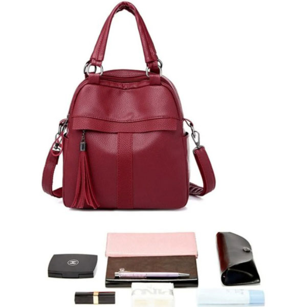 Zen Zen Bolsa Mochila Para Dama De Material Tipo Piel Versátil Con Tirantes Para Usar Como Mochila O Como Bolso Escolar Casual
