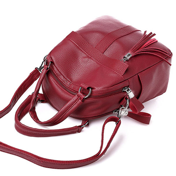 Zen Zen Bolsa Mochila Para Dama De Material Tipo Piel Versátil Con Tirantes Para Usar Como Mochila O Como Bolso Escolar Casual